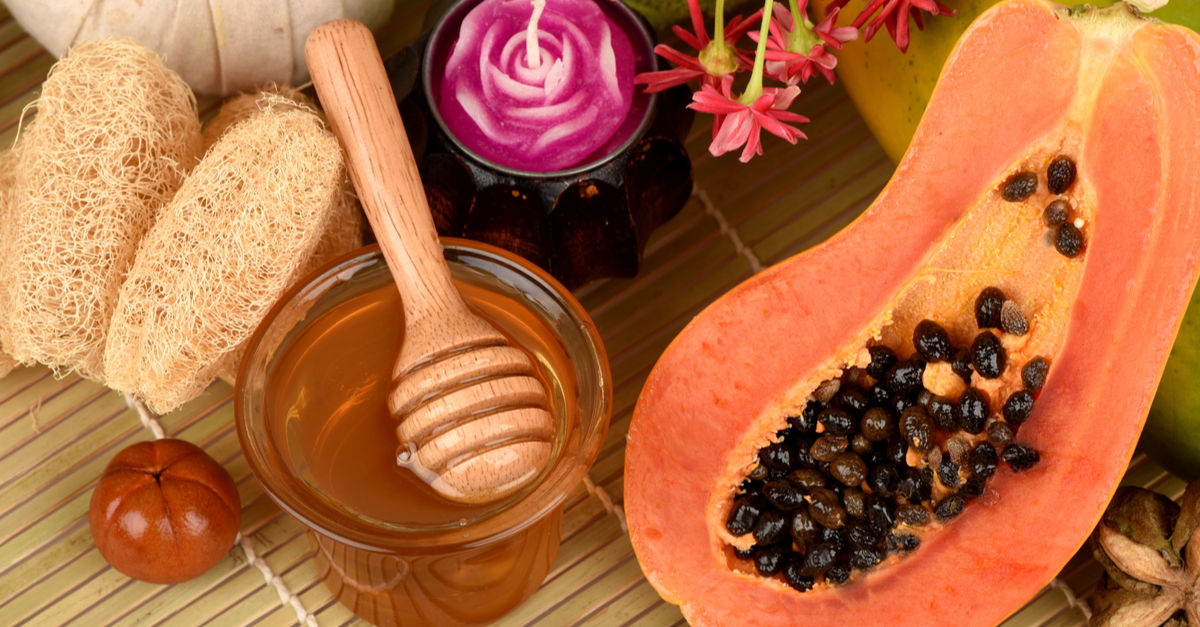 Papaya in Face Mask