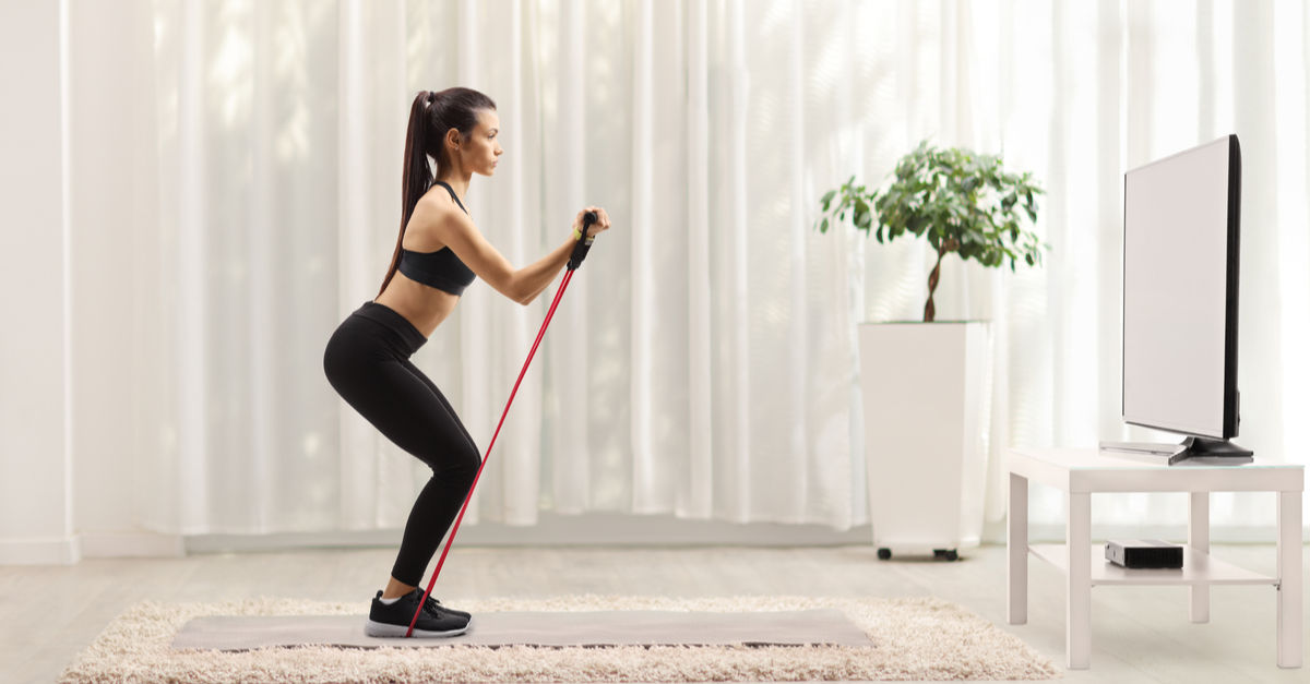 Exercise while watching TV